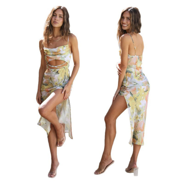 Femme Cut-Out Blomster Maxi Kjole Stilla 1750653122