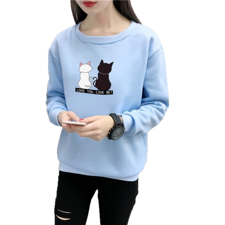 Dame sweatshirt med legende kat design og humoristisk print Stilla