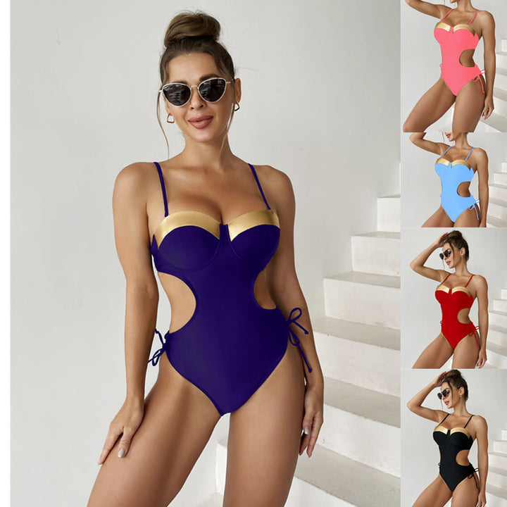 Dame one-piece badedragt med skiftende overdel og justerbare stropper Skovae