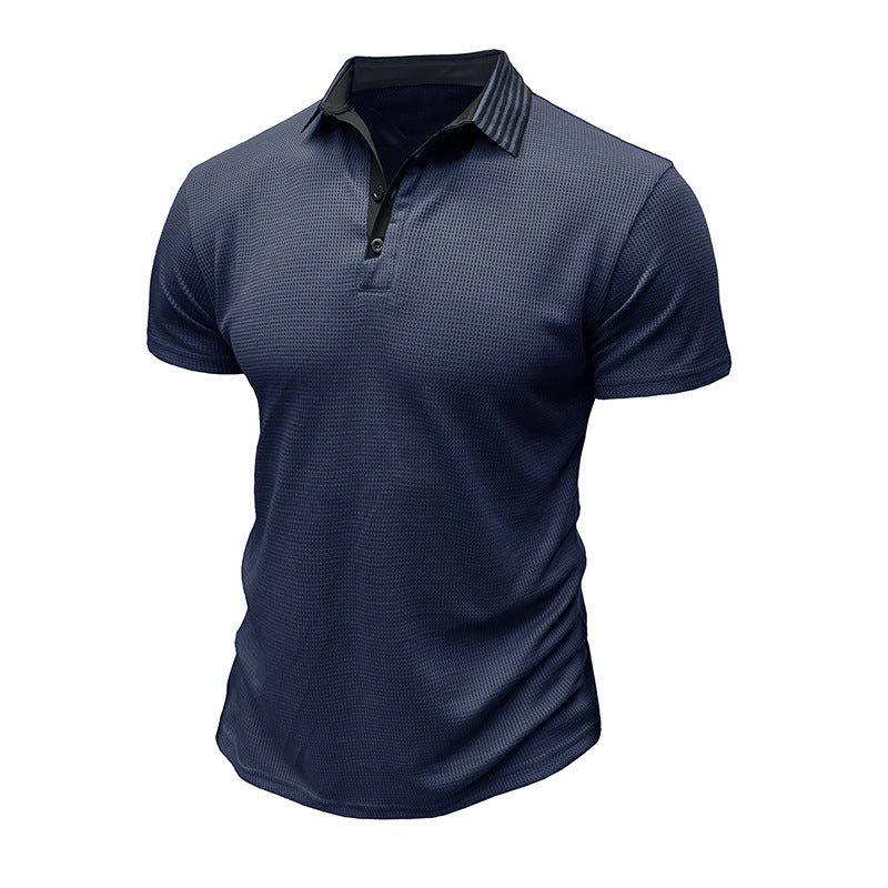 Herrer Sporty Poloshirt med åndbare mesh-egenskaber og elegant krave Stilla
