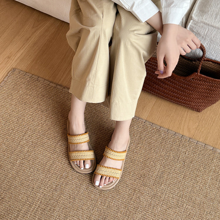 Femme Komfort Slide Sandaler med struktureret multifremdriftsdesign Stilla