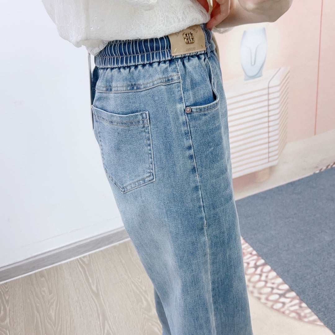 Dame Løst skåret jeans med elastisk talje og lige ben Stilla