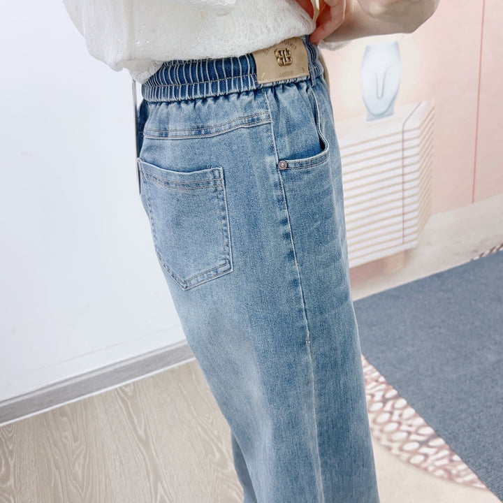 Dame Løst skåret jeans med elastisk talje og lige ben Stilla