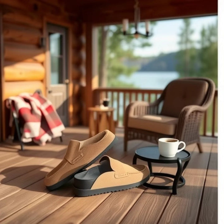 Dame slippers med blødt ruskind og anatomisk fodseng Stilla