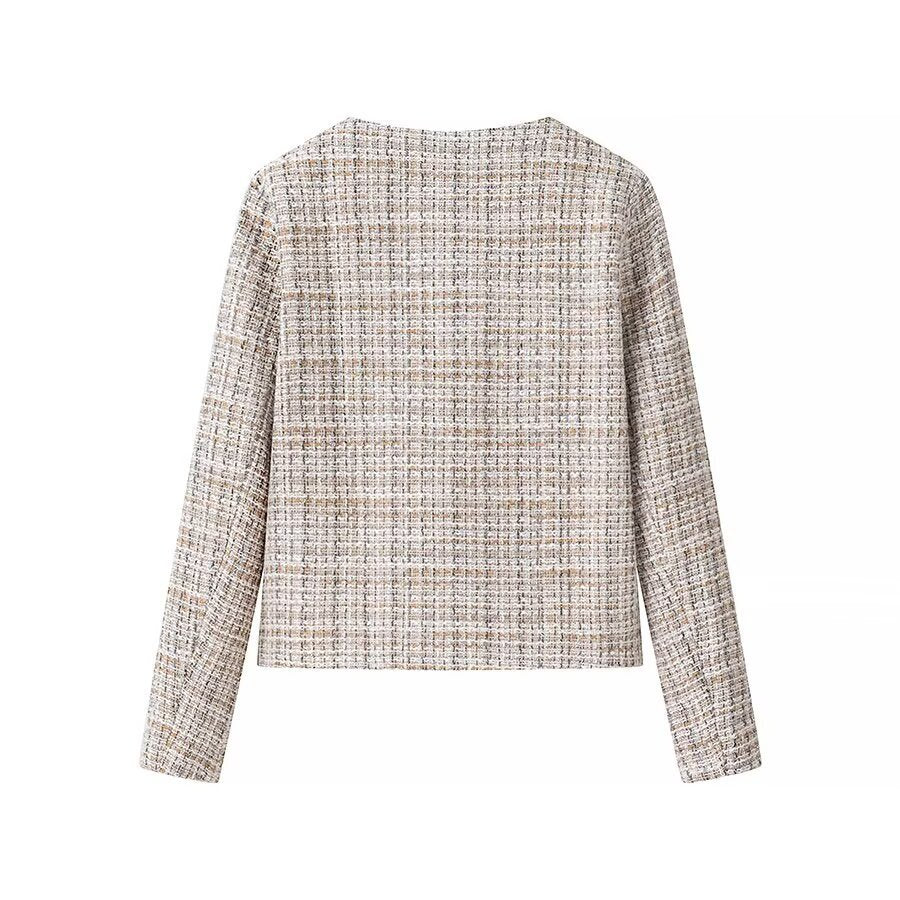 Femme Tekstureret Tweed Jakke Stilla