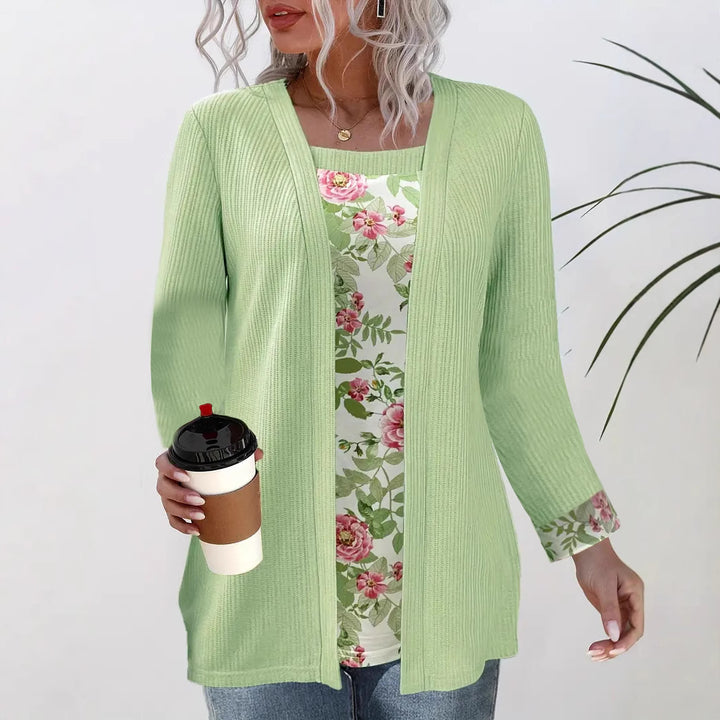 Dame Komfortabel Strikket Cardigan Stilla