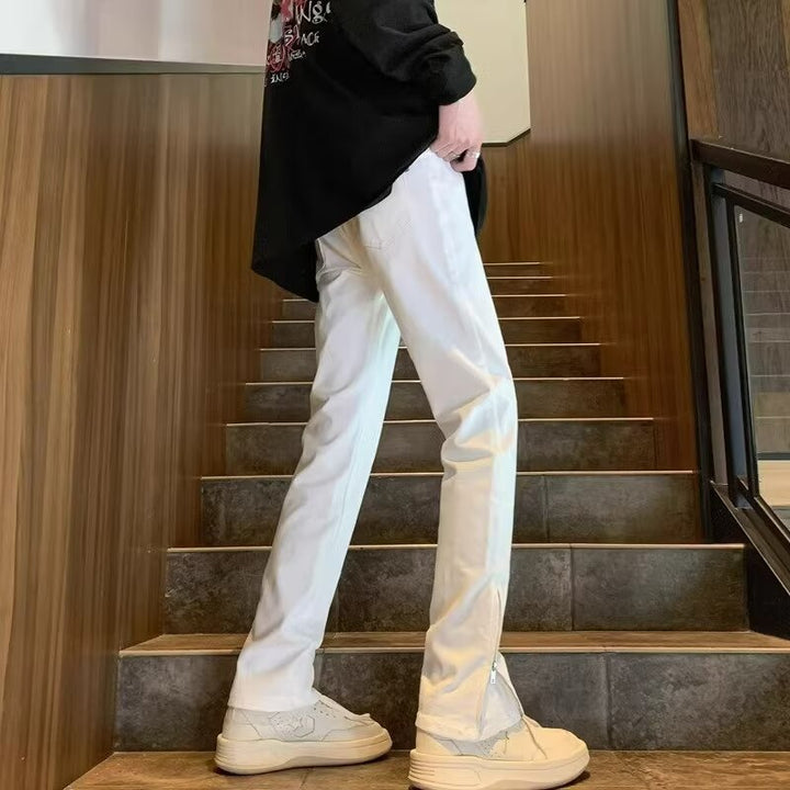 Herrer komfortable Slim-Fit Cargo-bukser med praktiske lynlåslommer og elastisk talje Stilla