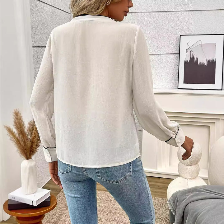 Dame elegant ruffleskjorte med moderne accenter Stilla