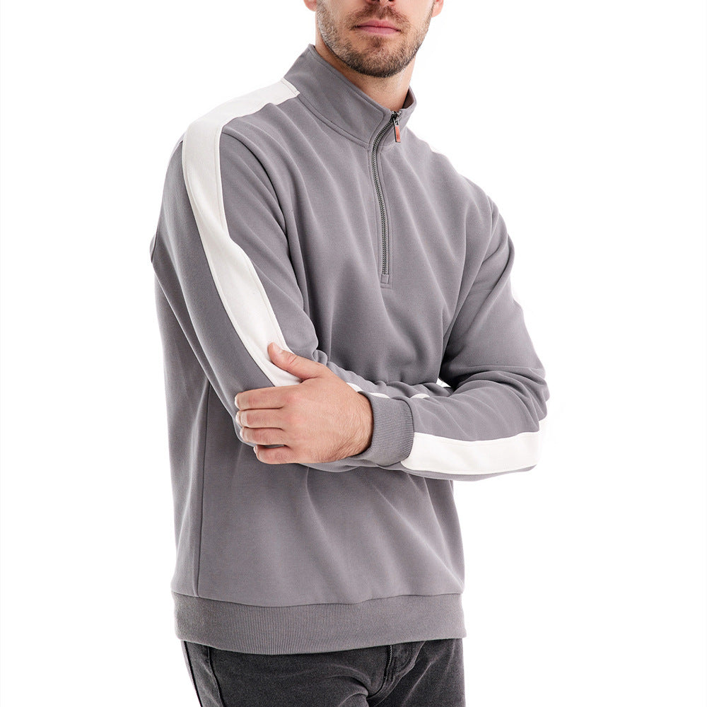 Herre fleecepullover med moderne halvlynlås og innovativt design Stilla