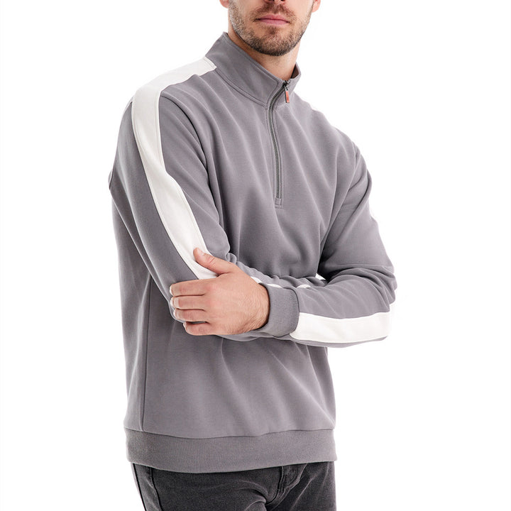 Herre fleecepullover med moderne halvlynlås og innovativt design Stilla