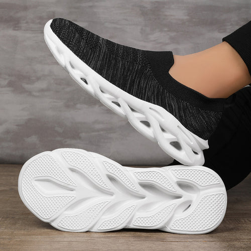 Femme Slip-On Åndbar Sport Sneakers med Polstret Sål Stilla