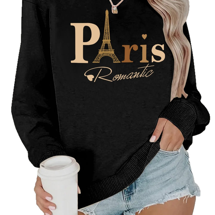 Kvinders sweatshirt med romantisk Paris design Stilla