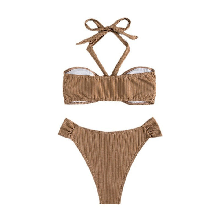 Dame Bandeau bikini med raffineret knudedesign Skovae