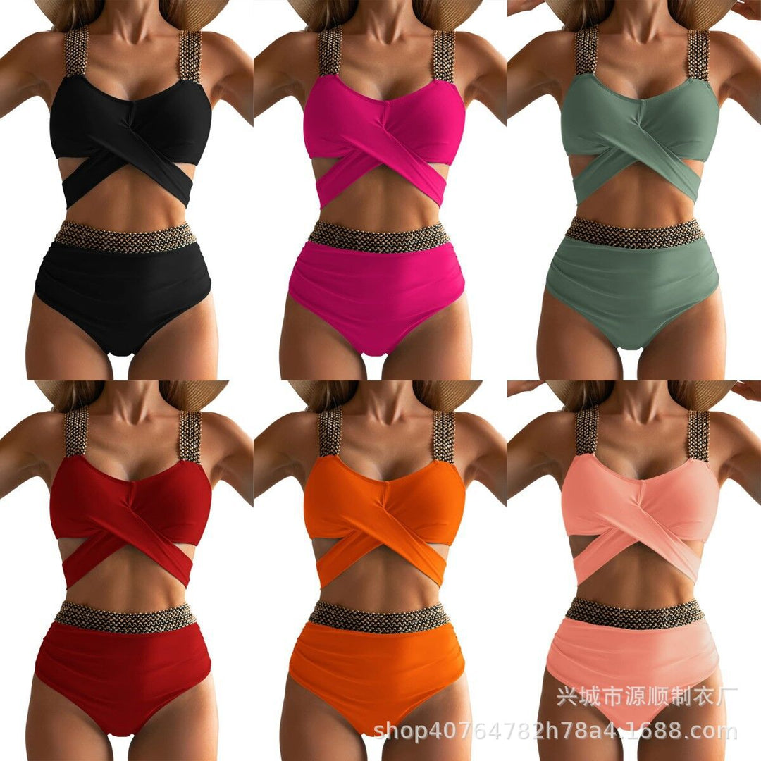 Dame Højskåret Bikini-Sæt med særlig Stropdesign Stilla