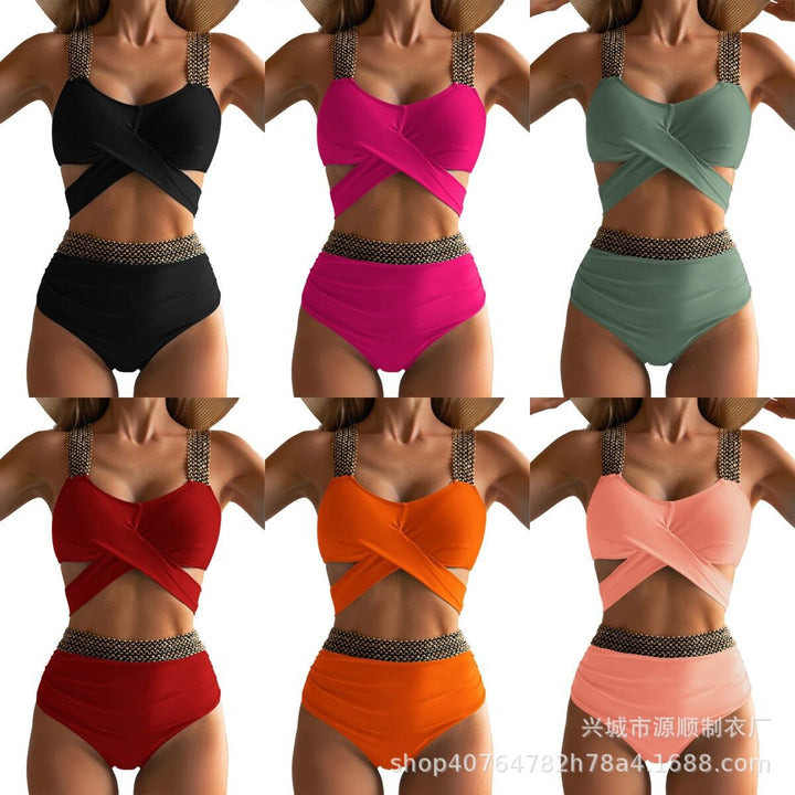 Dame Højskåret Bikini-Sæt med særlig Stropdesign Stilla