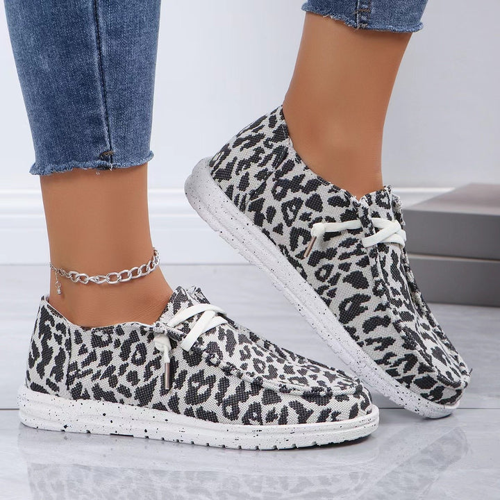 Dame Åndbar Sneakers i moderne Animal-Print Design Stilla