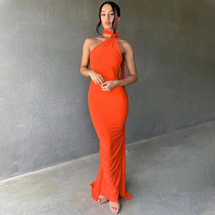 Damer Elegant Wrap Kjole med Asymmetrisk Søm og Figur-Omfavnende Snit Skovae