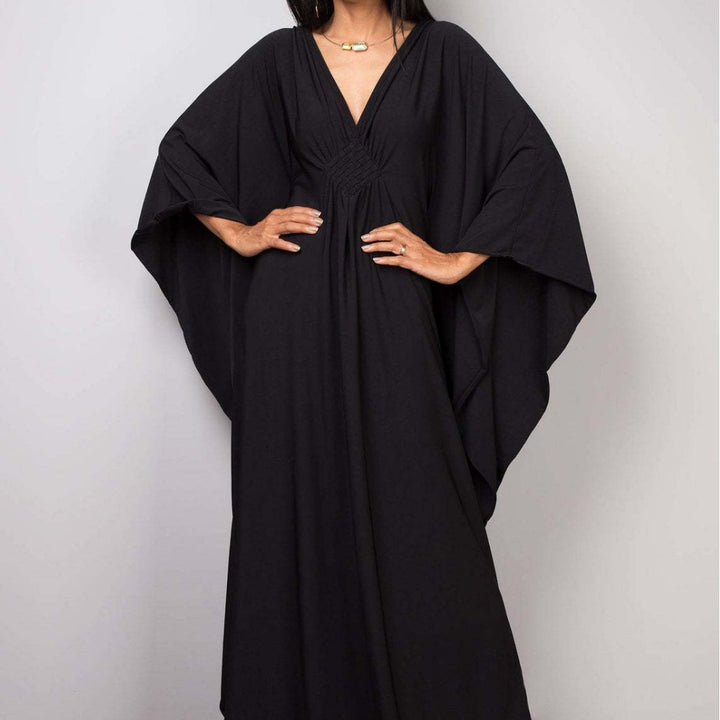 Dame Kaftan med elegant V-udskæring og flydende snit Stilla