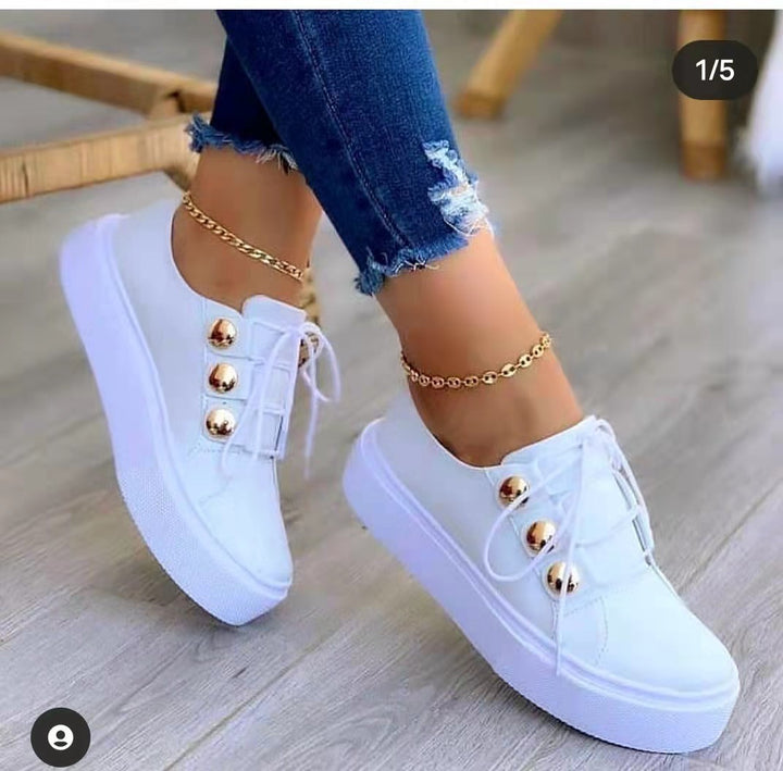Dame fashion sneakers med højt plateau Stilla