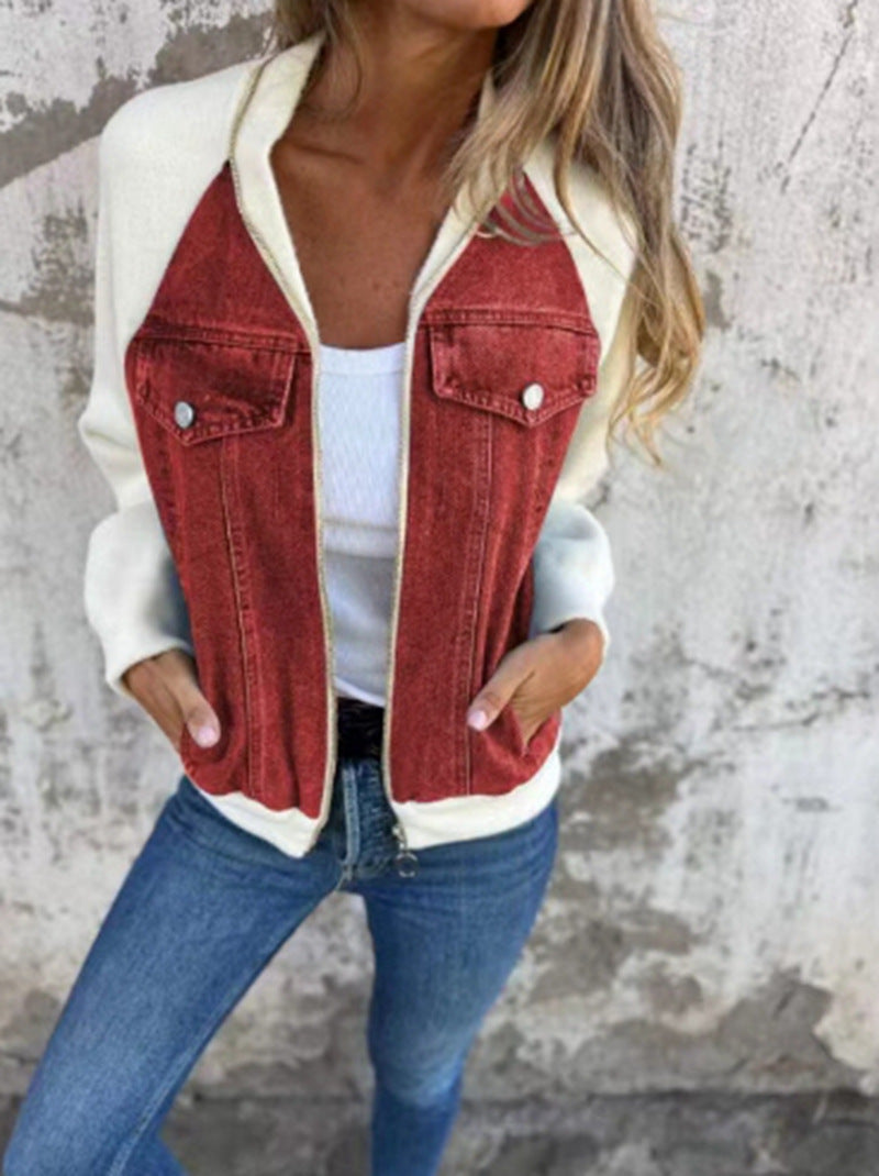 Dame Sporty Denim Jakke med hyggeligt foret og elegante ærmer Stilla