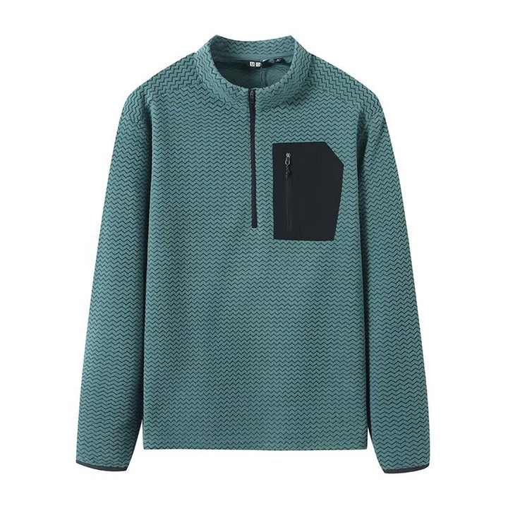 Kvindernes funktionelle sweater med høj krave og praktisk lynlås Stilla