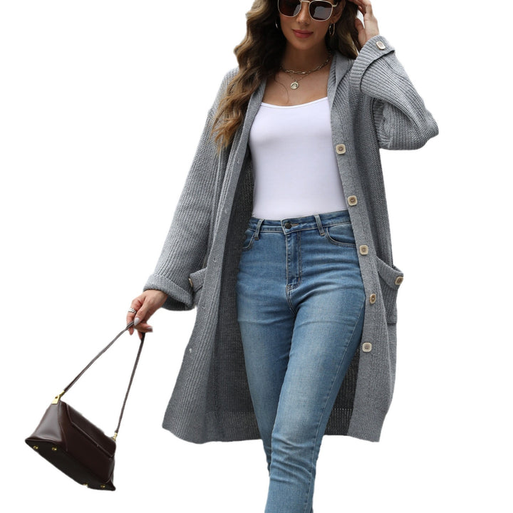 Kvinders bløde strikket cardigan med fashionable knapdetaljer Stilla