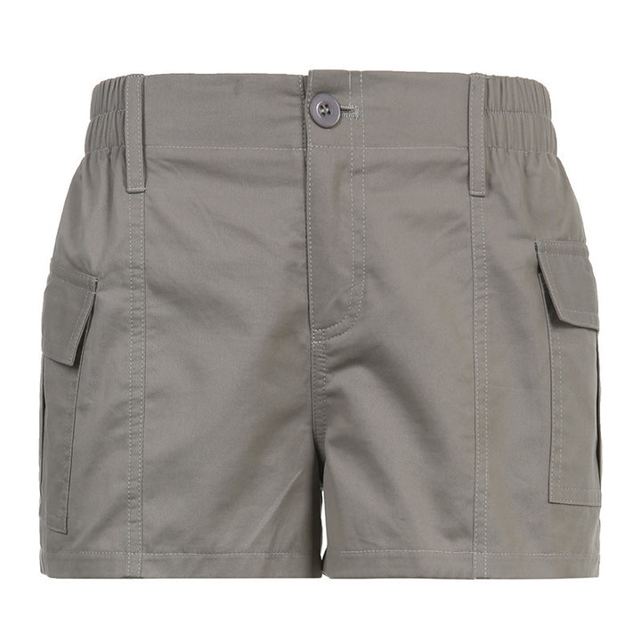 Dame cargo-shorts med elastisk talje og praktiske sidelommer Skovae