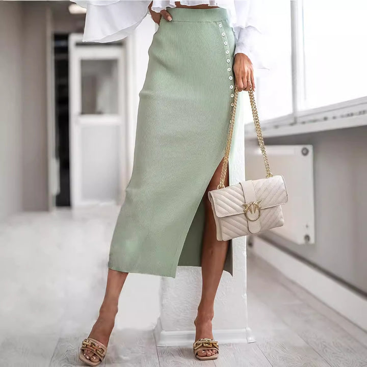 Dame elegant håndtaske med moderne design og gyldne accenter Stilla