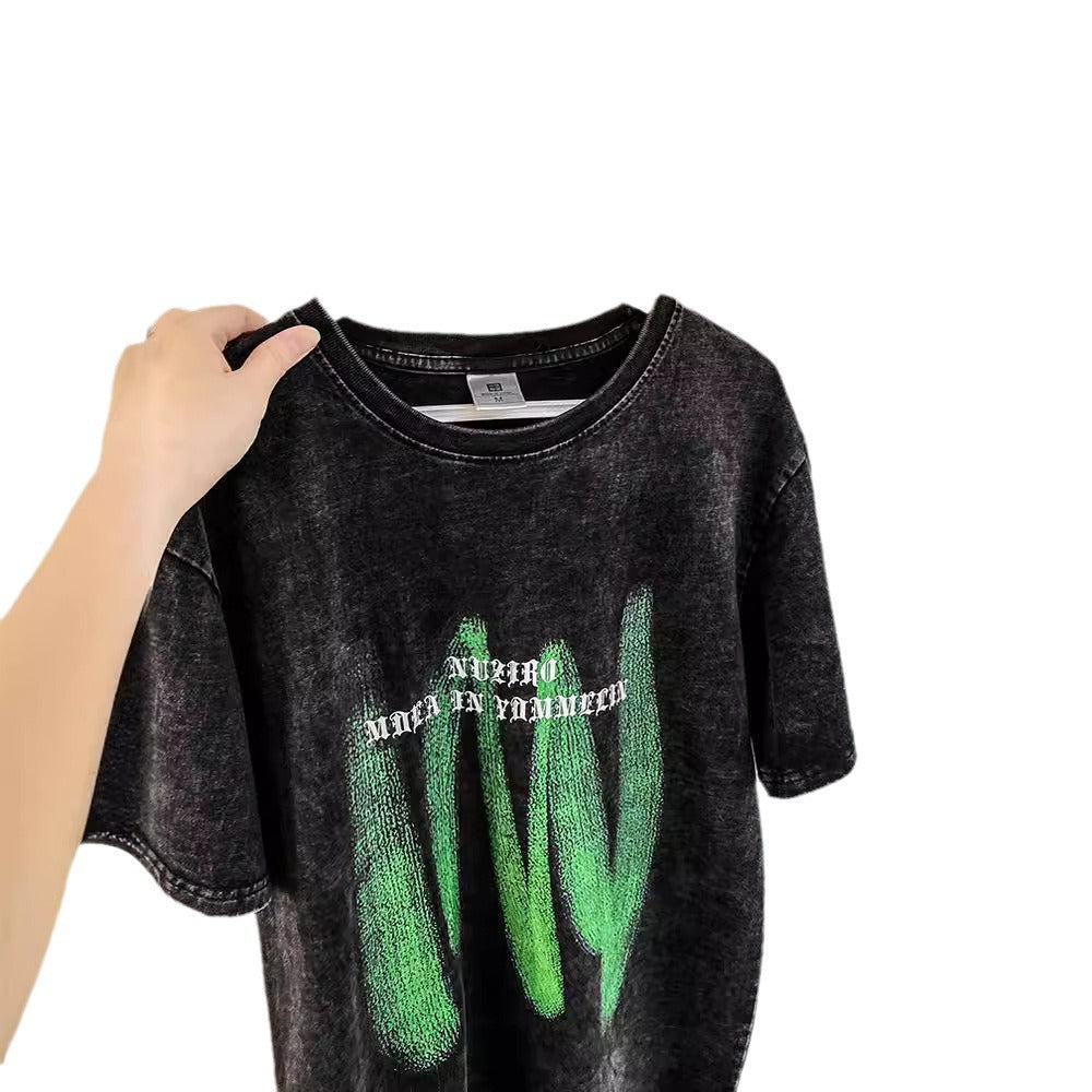 Dame Oversized T-shirt med kreativt grafisk design Stilla