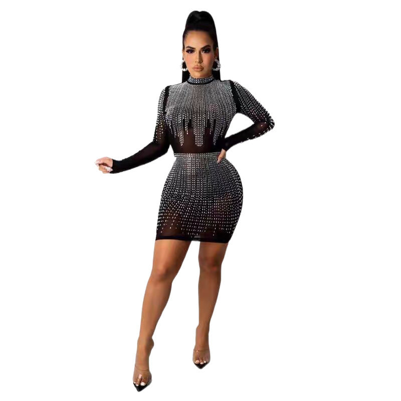 Femme Strass-dekoreret Bodycon-kjole Stilla