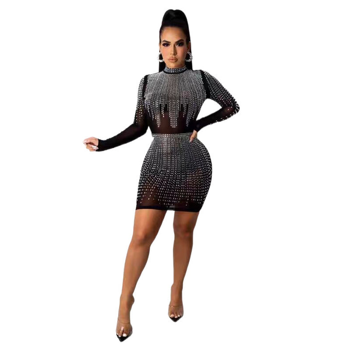 Femme Strass-dekoreret Bodycon-kjole Stilla