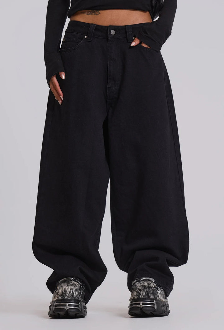 Dame Vidde Beinform Afslappet Pasform Denim-Bukser Stilla