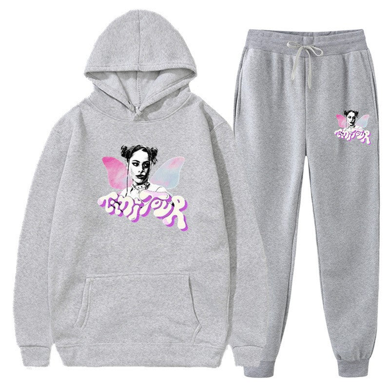 Women's sweatshirt og joggebukser sæt med kreativ grafisk design Skovae