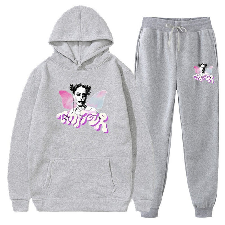 Women's sweatshirt og joggebukser sæt med kreativ grafisk design Skovae