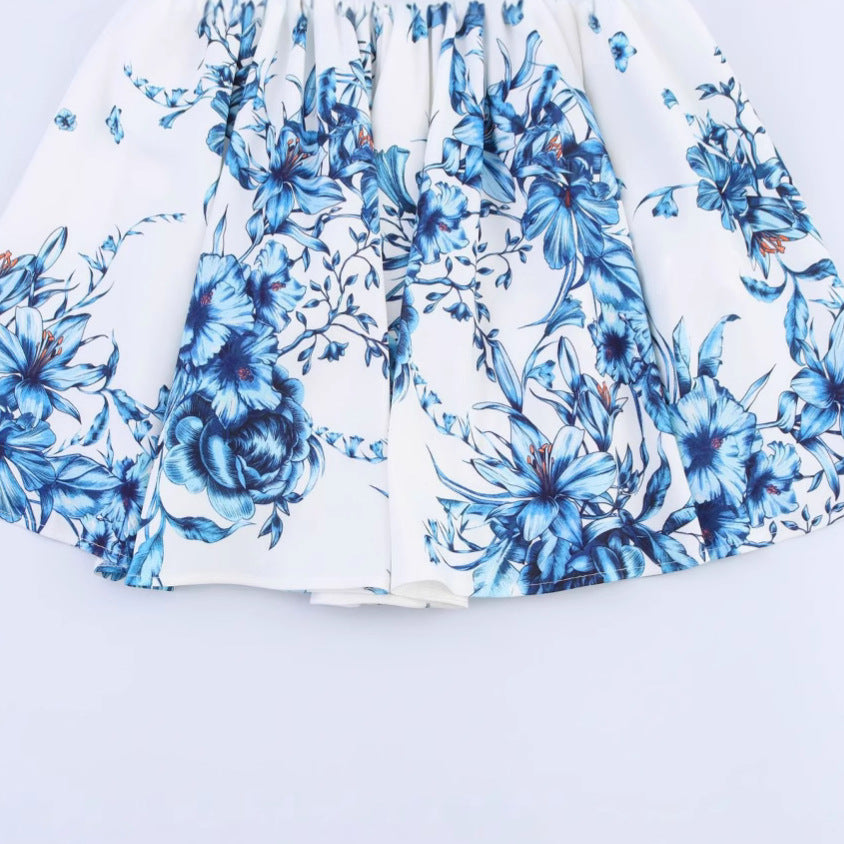 Dame Floral Print Halter Kjole Stilla