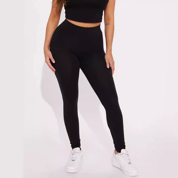 Dame leggings med høj talje og figursyet snit Skovae