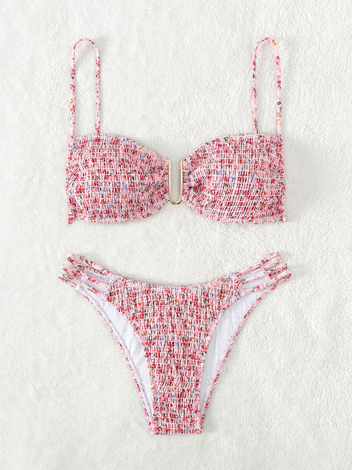 Dame Push-Up-Bikini-Sæt med raffineret rynkning Skovae