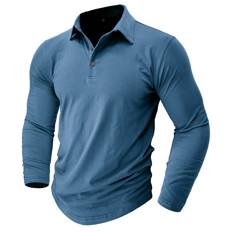 Herrer Langærmet Poloshirt med høj kvalitet bomuld og elegant snit Stilla