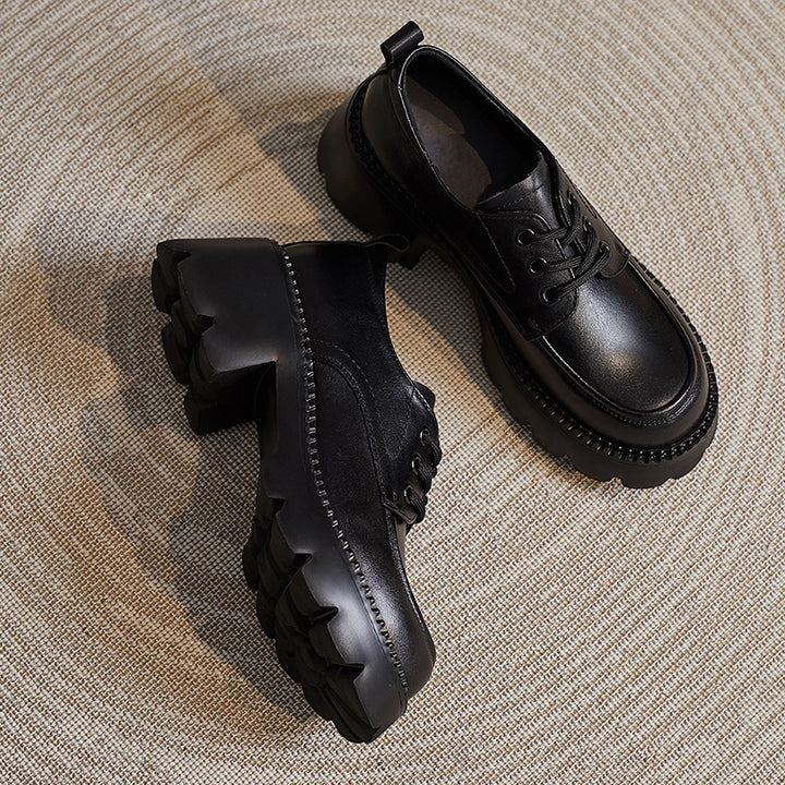 Dame Chunky Plateau Oxfords med hævet sål og snørebåndsdesign Stilla