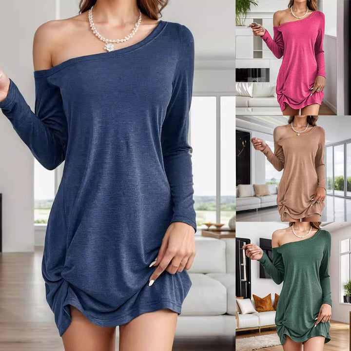 Dame Off-Shoulder Kjole med raffineret indpakningsdesign Stilla