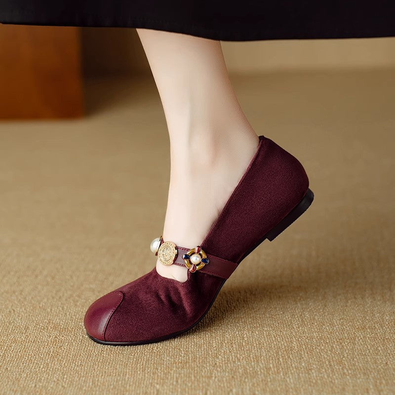 Femme Dekorative Mary Jane Flats Stilla