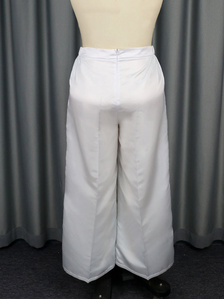 Dame elegant flared pants med dekorative lommer Skovae