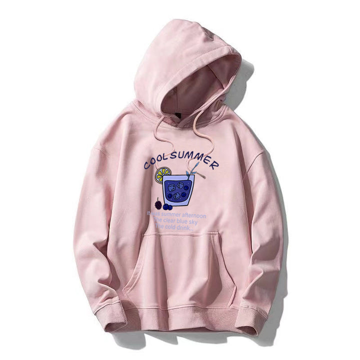 Kvinders hoodie med muntert sommermotiv Skovae