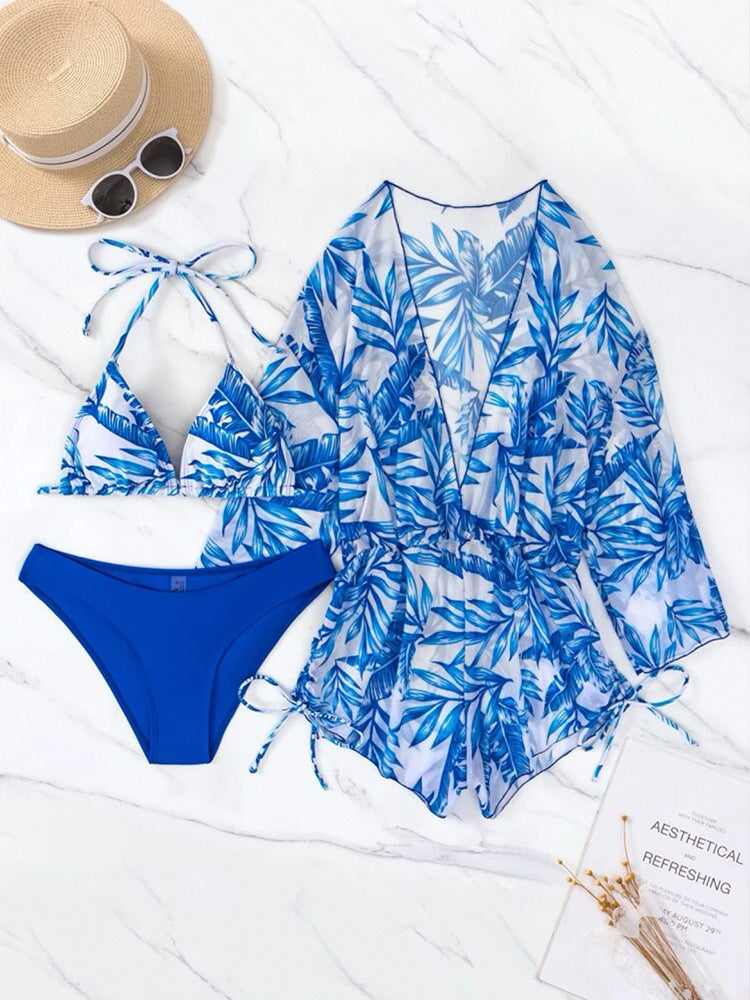 Dame Tropical Print Badedragt Sæt Stilla