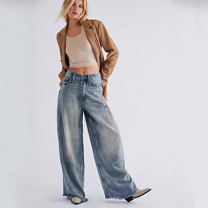 Dame Løst skårne jeans i den trendy vintage-stil Stilla