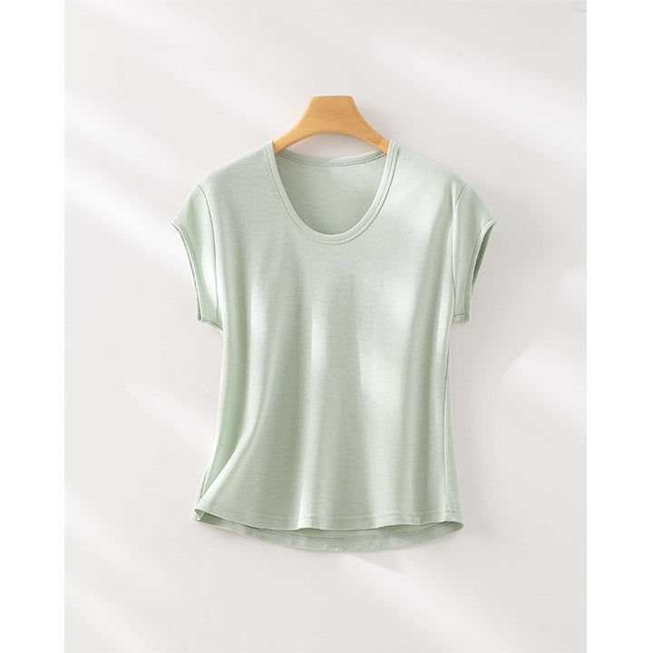 Femme Cap Sleeve Modal Blandingsmateriale Top Stilla