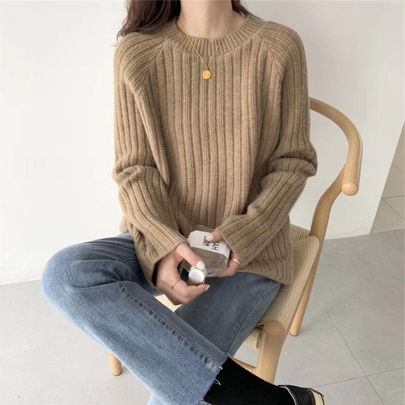 Kvinders hyggelige rib strik sweater Stilla