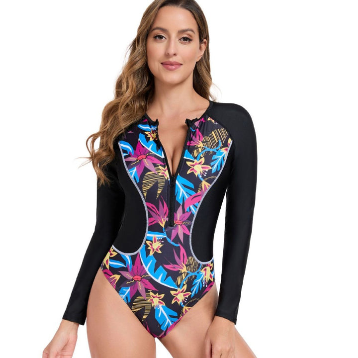 Dame Langærmet Floral Print Badedragt Stilla