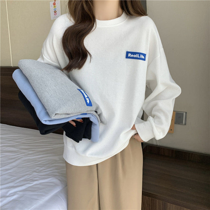 Femme Blødt Vaffelstrik Sweatshirt Stilla