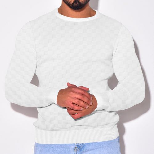 Herre klassisk pullover med struktur Stilla